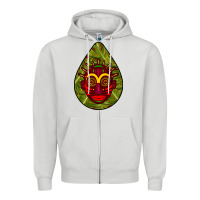 Dove Grey african masks teardrop  7 Zipper Hoodie - BundleAndBundleShop
