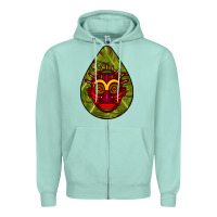 Seafoam african masks teardrop  7 Zipper Hoodie - BundleAndBundleShop