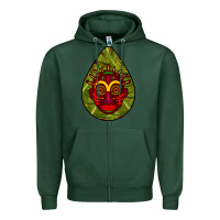 Sports Green african masks teardrop  7 Zipper Hoodie - BundleAndBundleShop