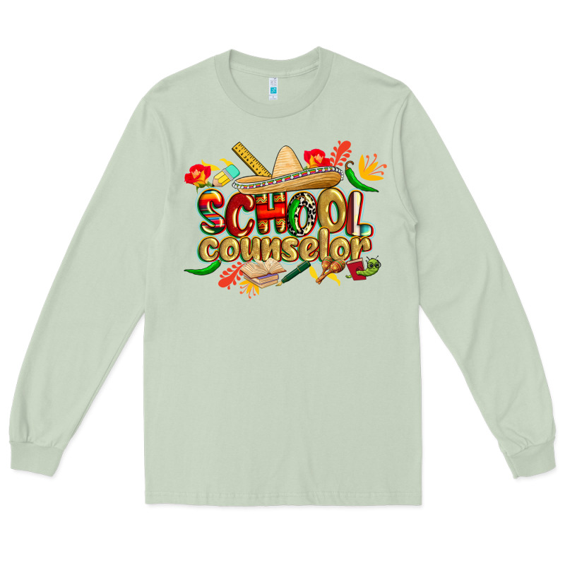 Cinco De Mayo School Counselor Long Sleeve Tee by CowGirlArtShop | Teevron