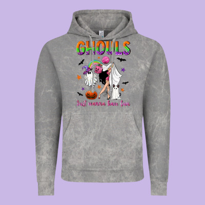 Ghouls Just Wanna Have Fun Vintage Hoodie Designed By Nancycooperartshop