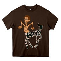 Chocolate Brown zebra in america doodle Heavy Core Tee - tuanDangUi