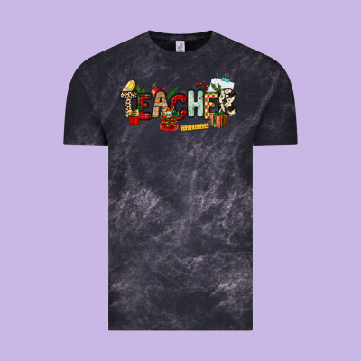 Christmas Teacher Vintage Tee Designed By Nancycooperartshop