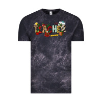 Cloud Black Christmas Teacher Vintage Tee - NancyCooperArtShop