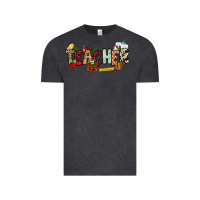 Vintage Black Christmas Teacher Vintage Tee - NancyCooperArtShop