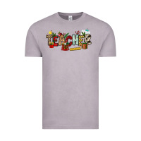 Vintage Zinc Christmas Teacher Vintage Tee - NancyCooperArtShop