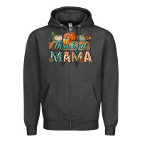 Charcoal Heather thankful mama Zipper Hoodie - BundleAndBundleShop