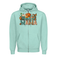 Seafoam thankful mama Zipper Hoodie - BundleAndBundleShop