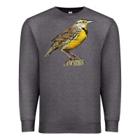 Charcoal Heather Western Meadowlark Premium Sweatshirt - LillyAllenDesigns