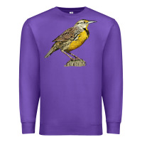 Purple Western Meadowlark Premium Sweatshirt - LillyAllenDesigns
