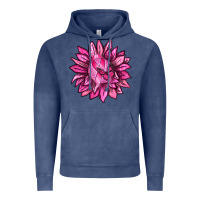 Vintage Denim Breast Cancer Sunflower Vintage Hoodie - texasbilliewilder