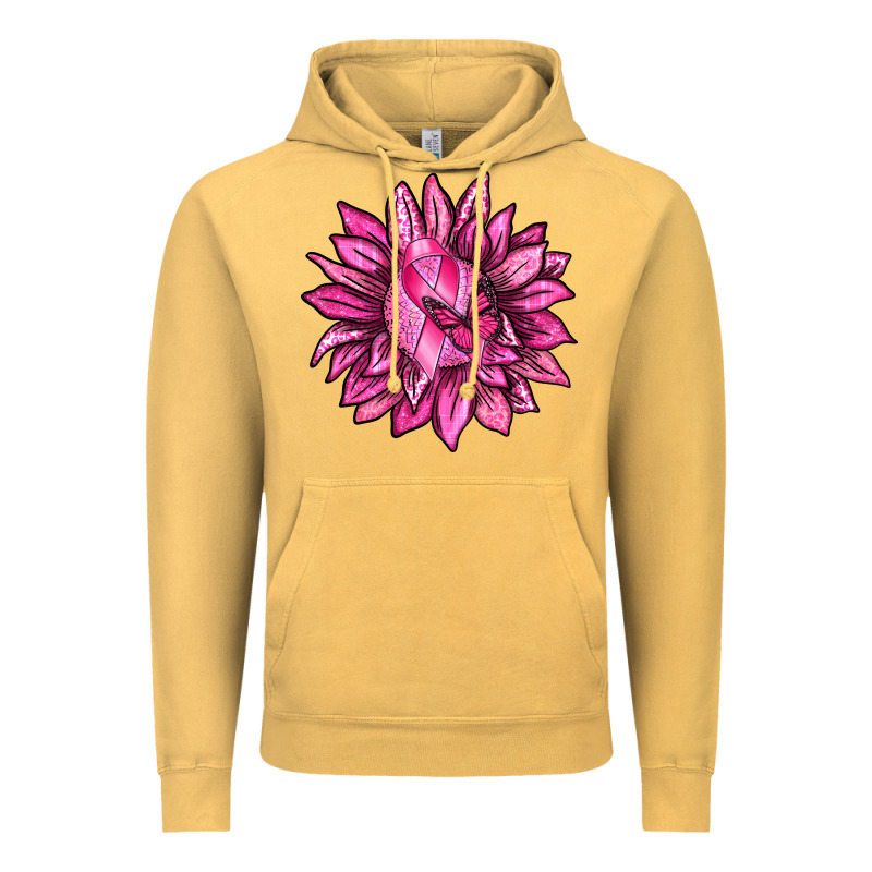 Breast Cancer Sunflower Vintage Hoodie by texasbilliewilder | Teevron