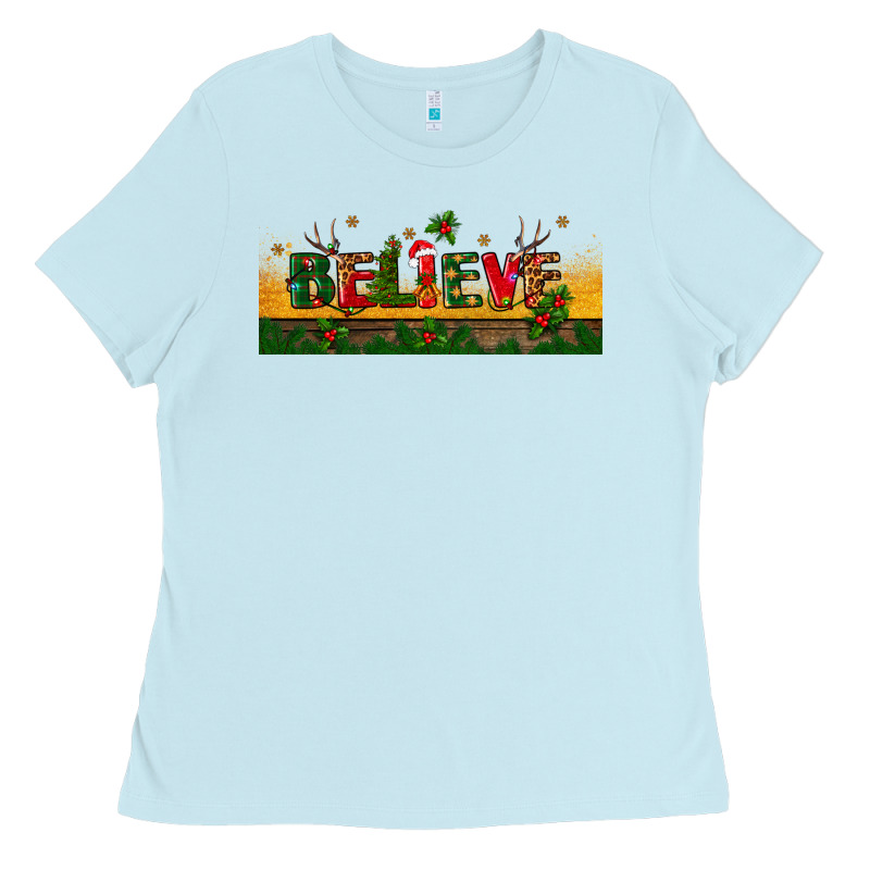 Christmas Believe Ladies Tee by BundleAndBundleShop | Teevron