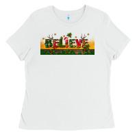 White christmas believe Ladies Tee - BundleAndBundleShop