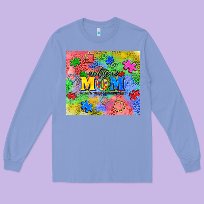 Autism Long Sleeve Tee Designed By Cowgirlartshop