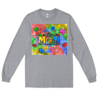 Heather Grey autism Long Sleeve Tee - CowGirlArtShop