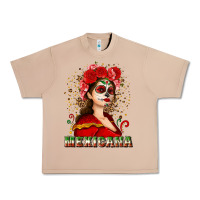 Burro Sugar skull girl with Mexicana Urban Heavy Tee - NancyCooperArtShop