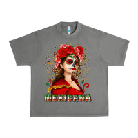 Tornado Sugar skull girl with Mexicana Urban Heavy Tee - NancyCooperArtShop