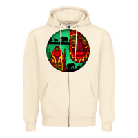 Sandshell african masks round earrings 3 Zipper Hoodie - BundleAndBundleShop
