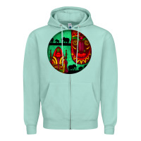African Masks Round Earrings 3 Zipper Hoodie | Teevron