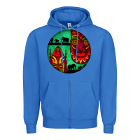 True Royal african masks round earrings 3 Zipper Hoodie - BundleAndBundleShop