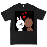 Black brown bear cony bunny rabbit the kiss Premium Tee - tuanDangUi
