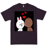 Plum brown bear cony bunny rabbit the kiss Premium Tee - tuanDangUi