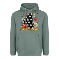Sage ladybug birthday girl age 4 Heavyweight Hoodie - LillyAllenDesigns