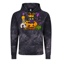 Cloud Black Black cat pumpkin Vintage Hoodie - NancyCooperArtShop