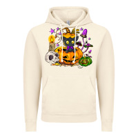 Vintage Artic Black cat pumpkin Vintage Hoodie - NancyCooperArtShop
