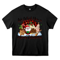 Black We whisk you a Merry Christmas Heavy Core Tee - NancyCooperArtShop