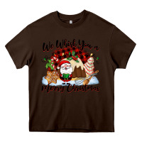 Chocolate Brown We whisk you a Merry Christmas Heavy Core Tee - NancyCooperArtShop