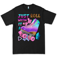 Black just roll with it Premium Tee - BundleAndBundleShop