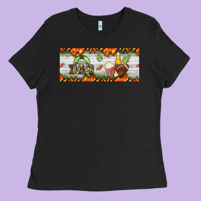 Football Dad Ladies Tee Designed By Bundleandbundleshop