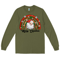 Army Green merry christmas santa rainbow Long Sleeve Tee - Jasminsmagicworld
