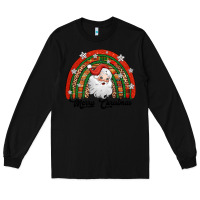 Black merry christmas santa rainbow Long Sleeve Tee - Jasminsmagicworld