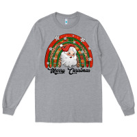 Heather Grey merry christmas santa rainbow Long Sleeve Tee - Jasminsmagicworld