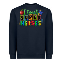 Navy I teach super heroes Heavyweight Sweatshirt - FaDigitalArtStudio