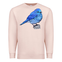 Pale Pink Mountain Bluebird Premium Sweatshirt - LillyAllenDesigns