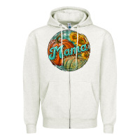 Oatmeal Heather pumpkin mama with background Zipper Hoodie - BundleAndBundleShop