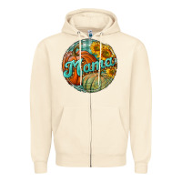 Sandshell pumpkin mama with background Zipper Hoodie - BundleAndBundleShop