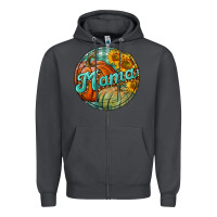 Smoke pumpkin mama with background Zipper Hoodie - BundleAndBundleShop