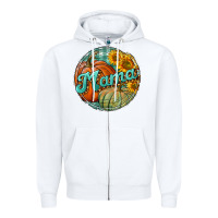 White pumpkin mama with background Zipper Hoodie - BundleAndBundleShop
