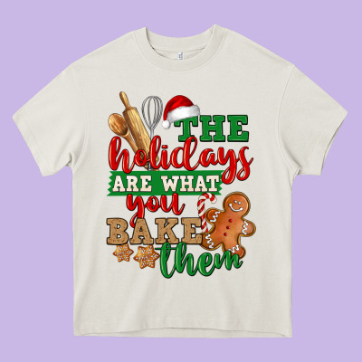 The Holidays Are What You Bake Them Heavy Core Tee Designed By Nancycooperartshop