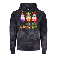 Hallothanksmas Wine Glasses And Gnomes Vintage Hoodie | Teevron