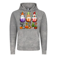 Cloud Rock Hallothanksmas wine glasses and gnomes Vintage Hoodie - texasbilliewilder