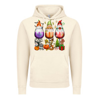 Vintage Artic Hallothanksmas wine glasses and gnomes Vintage Hoodie - texasbilliewilder