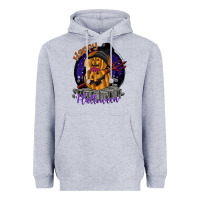 Heather Grey Happy Halloween Heavyweight Hoodie - SublimationCraftShop