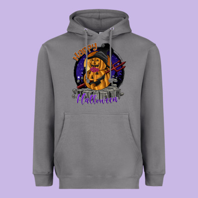 Happy Halloween Heavyweight Hoodie Designed By Sublimationcraftshop