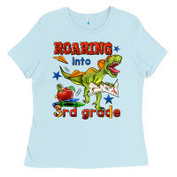 Baby Blue roaring into 3rd grade Ladies Tee - BundleAndBundleShop